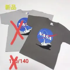 【新品】 NASA Tシャツ 2枚 140 150 グレー 半袖 ロゴT 男の子のサムネイル