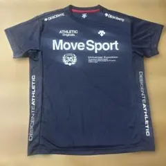 デサント(MoveSport)半袖Tシャツ　ユニセックスMサイズ　ネイビー