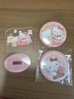 サンリオ ハローキティ＆ハローミミィ アクリル＆缶バッジセット