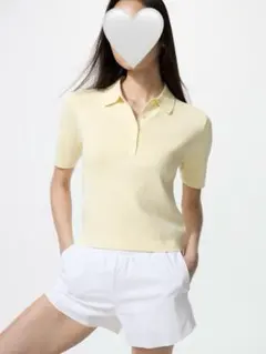 UNIQLO ユニクロ ポロセーター半袖 イエロー M 完売品