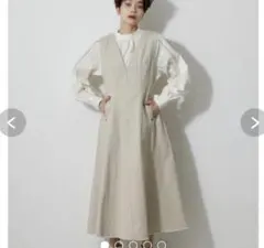 新品 AZUL by moussy バックレースアップデニムジャンパースカートM