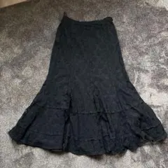 INGEBORG ブラックロングスカート 約80cm丈のサムネイル