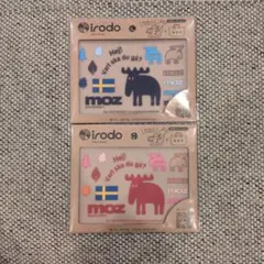 irodo mozデザイン ファブリックステッカー ☆アイロン不要☆2枚セット