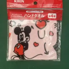 ミッキーマウス ハンドタオル ピンク