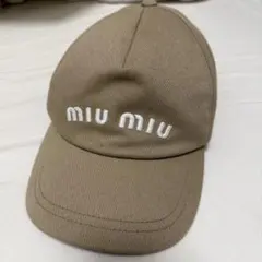 miu miuデニム ベースボールキャップ - メルカリ