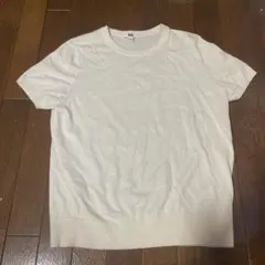 UNIQLO 半袖ニット L ホワイト