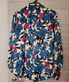 ZARA ザラ 花柄 長袖シャツ ブラウス Mサイズ