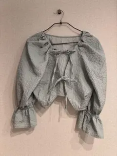 【w closet】 前後2WAY リボンカーディガン