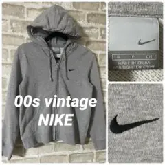 ビンテージ 00s NIKE レディースS パーカー　刺繍ロゴ　スウォッシュ