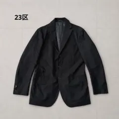 23区 メンズ テーラードジャケット 3B 黒 48 L ストレッチ ビジネス