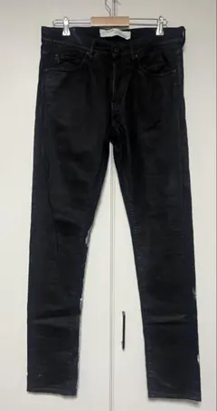 新品✨定価8万 off-white オフホワイト ペイント加工 デニム スキニーのサムネイル