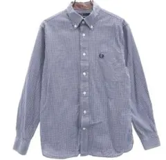 FREDPERRY ギンガムチェック柄 ボタンダウン長袖シャツ