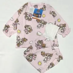 新品 2838円 肌側綿 パウパトロール スカイ キルト パジャマ 90 腹巻付