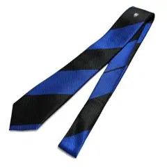 ★美品★BLACK LABEL CRESTBRIDGE★レジメンタルタイ★青黒★