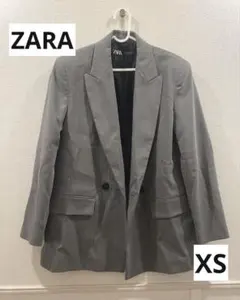 ZARA ダブルブレスト仕様 オーバーサイズブレザー グレー XS