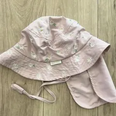 petit main 花柄刺繍 ベビー帽子