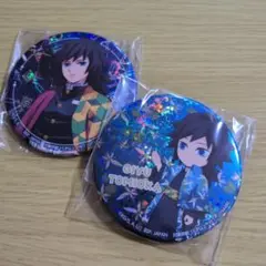 【鬼滅の刃】ナムコ限定　冨岡義勇缶バッチセット＆胡蝶しのぶカード