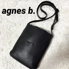 ✨美品✨アニエスベー ショルダーバッグ レザー ブラック 刺繍ロゴ クロスボディのサムネイル
