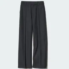 ブラッシュドジャージーワイドパンツ　L