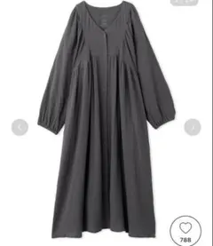 gelato pique マタニティ ガーゼワンピース グレー