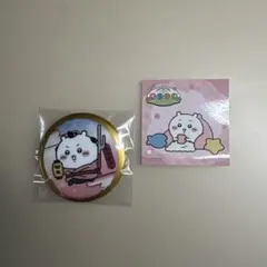 江戸なトレーディング缶バッジ（ちいかわ）ノベルティシール（シリアル未使用）セット