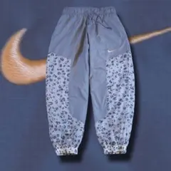 [良品]NIKE バルーンナイロンジョガーパンツ 豹柄　リップストップ切替y2k