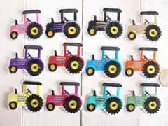 【即購入OK】12枚E　アイロンワッペン　アップリケ　 のりもの　車　トラクター