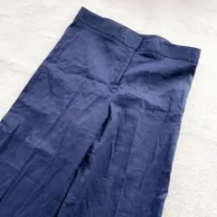 セオリー ワイドパンツ スラックス 薄手 春夏 Lサイズ ネイビー