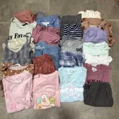 140cm女の子まとめ売り25点 春夏秋 キャラ入 大量セット
