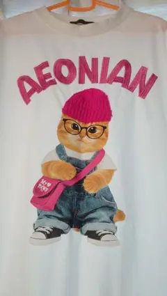 GORGE Tシャツ　ニット帽　猫ネコねこ　オーバーオールのサムネイル