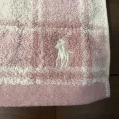 未使用！ RALPH LAUREN タオルハンカチ　ピンクチェック　 34cmのサムネイル