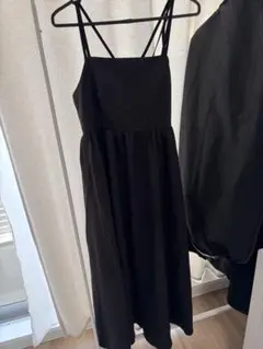 FILLOU 黒 キャミワンピース ロングワンピース