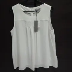 最終お値下げ❣新品❣Theory luxeホワイト ノースリーブ トップス