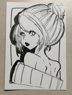 手描き　イラスト　女の子