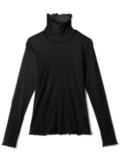 GRL タートルネックメロウシアートップス[dk867] 黒