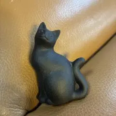南部鉄器　ペーパーウェイト　尾長ねこ