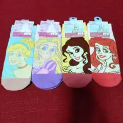 新品 ディズニー プリンセス キッズ靴下 16-18cm 4足セット