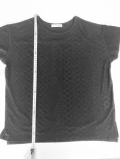 SHOO LA RUE 半袖Tシャツ ブラック レース切替 Mのサムネイル