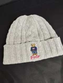 ポロ ラルフローレンニット帽 ビーニー ケーブル編みくま ポロベア ユニセックス