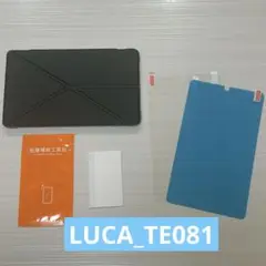 黒luca_te081 te081n1-bカバー 保護フィルム2枚付き