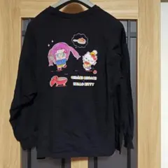 大きいサイズバックプリント可愛いチアキ・オオガキ x ハローキティ長袖 Tシャツ