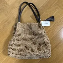 GLACIER 編み込みトートバッグ ベージュ
