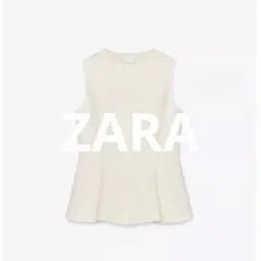 新品未使用　ZARA ペプラムトップス ZW COLLECTION アイボリー