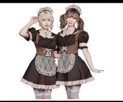 ブラウン メイド服Sサイズに近い？クリアストーン　バレンタイン　チョコレート