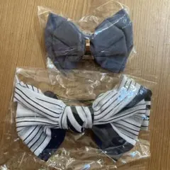 ヘアアクセサリー　リボン　2個セット