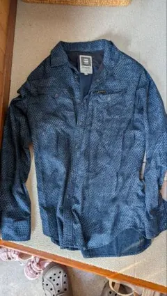 G-STAR RAW ダークブルー ドットパターン 長袖シャツ L