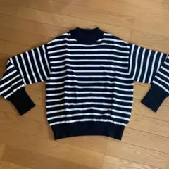 nano universe ストライプ 長袖セーター