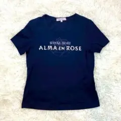 HANAE MORI ALMA EN ROSE ロゴTシャツ ネイビー 38のサムネイル