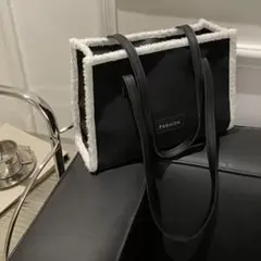 トートバッグ ファー ブラック