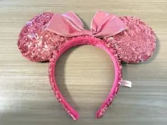ミニー耳カチューシャ ピンク スパンコール